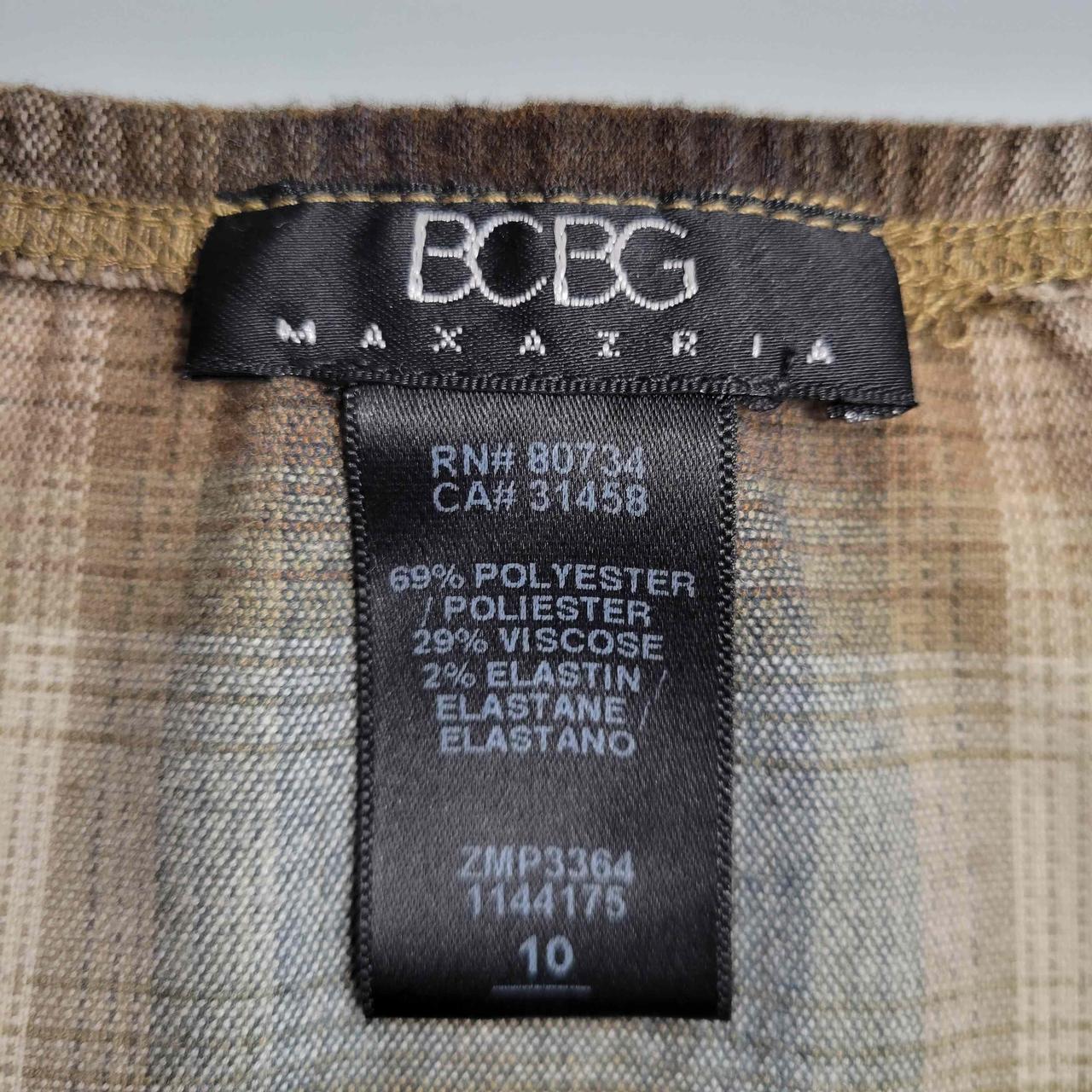 BCBG Maxazria Skirt Women Size 10 Brown Cream Tartan Depop