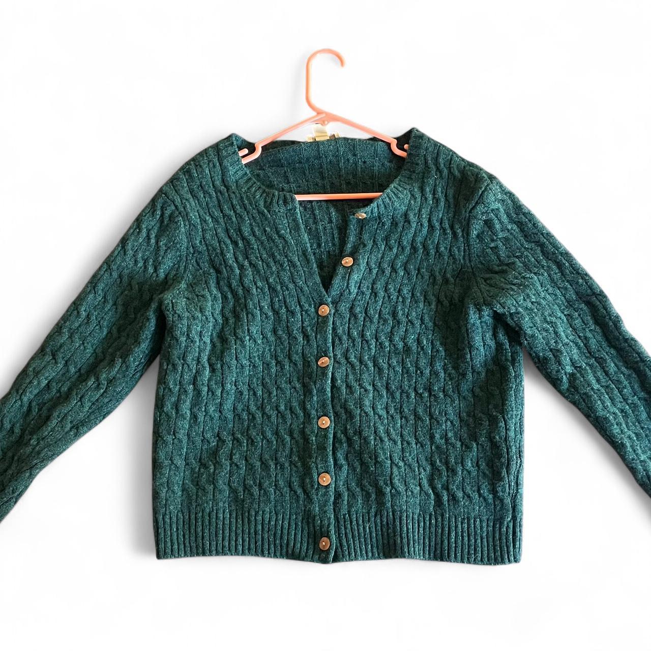 Cardigan Sweater Say What Brand Clothing Green/blue Knit Cardigan