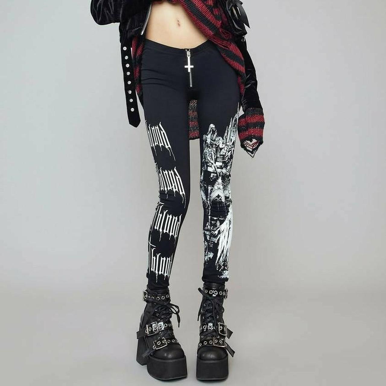 Dolls Kill Women's Black Leggings Depop