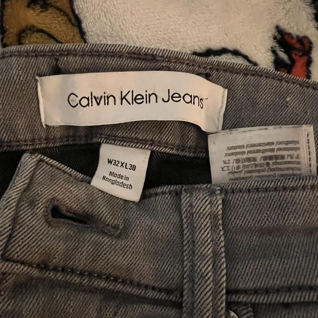 Calvin Klein Grey Jeans Size 32x30 No Flaws - Depop