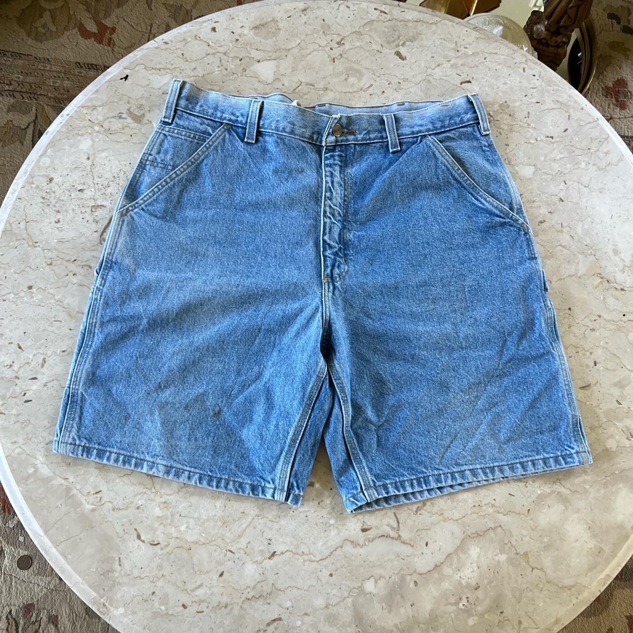 Carhartt Men's Blue and White Shorts | Depop