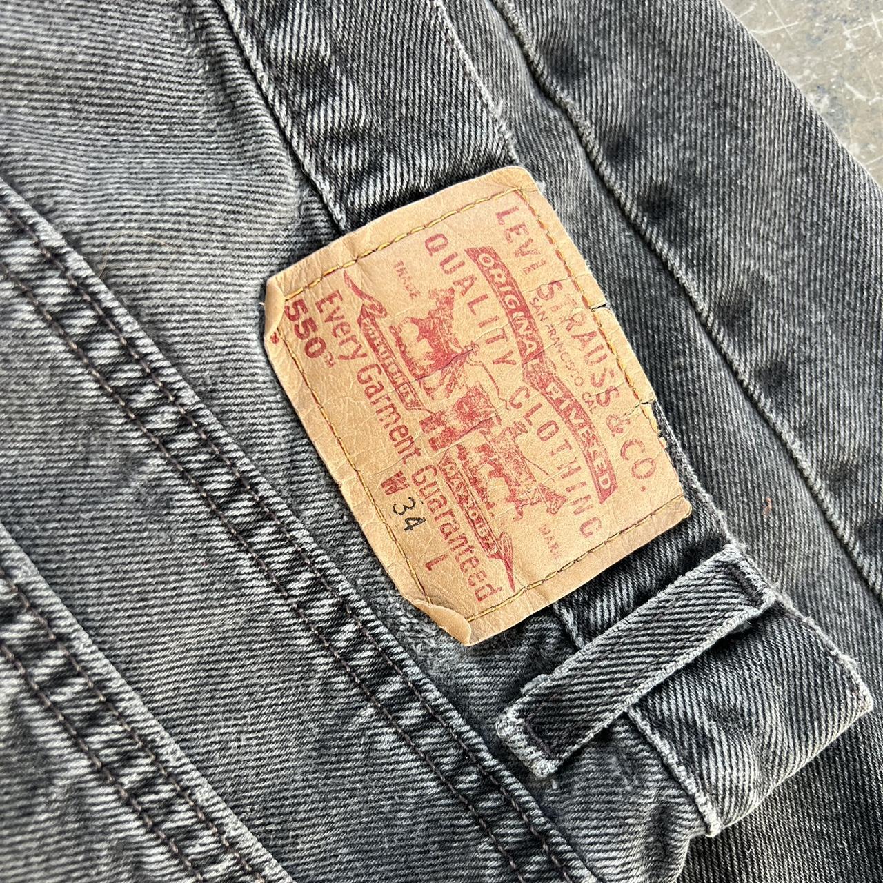 90s vintage levi’s 550 black jorts Super nice pair... - Depop