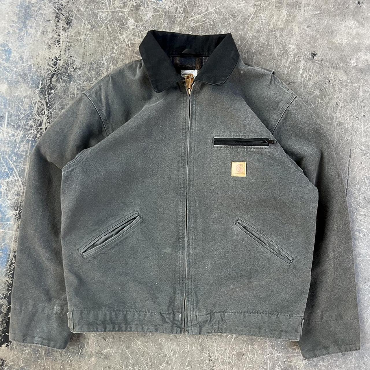 Vintage gray Carhartt J97 detroit work... - Depop