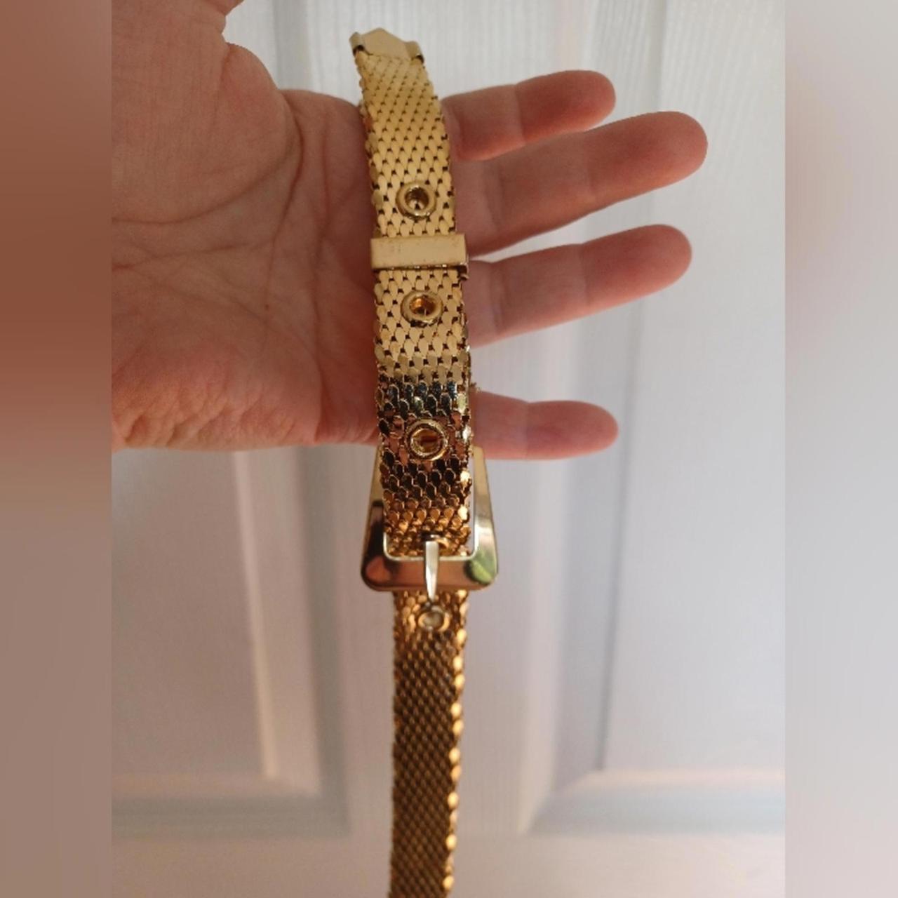 Whiting & Davis Women's Belt - Gold – Vintage Whi… - image 3