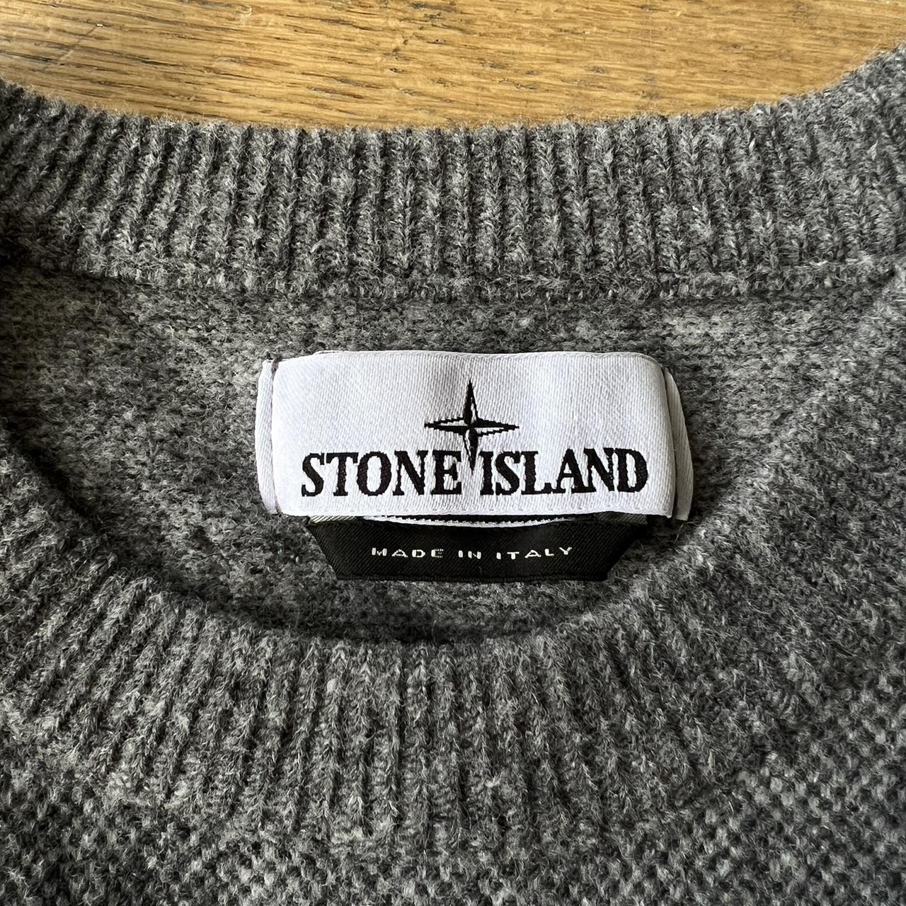 Stone Island Men's Grey Jumper | Depop