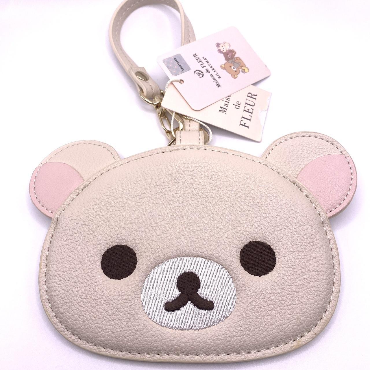 San-X Maison de Fleur x Rilakkuma Leather Card Case / buy Bag Tag