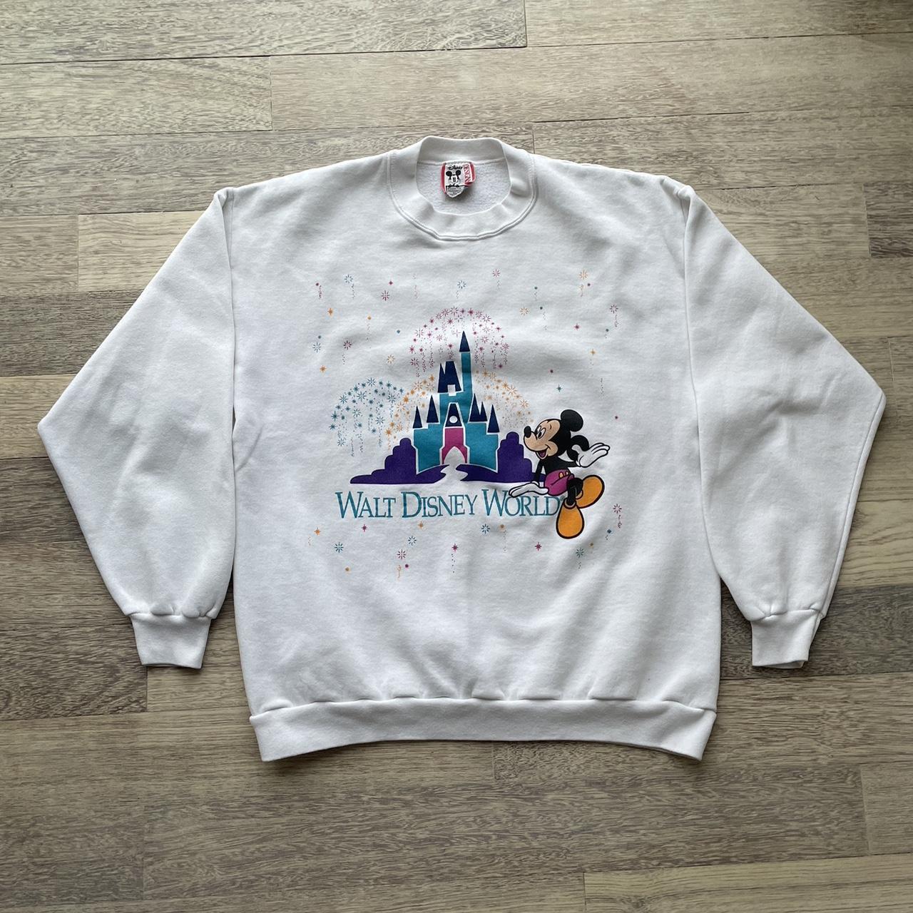 Disney Men's White and Blue Sweatshirt
