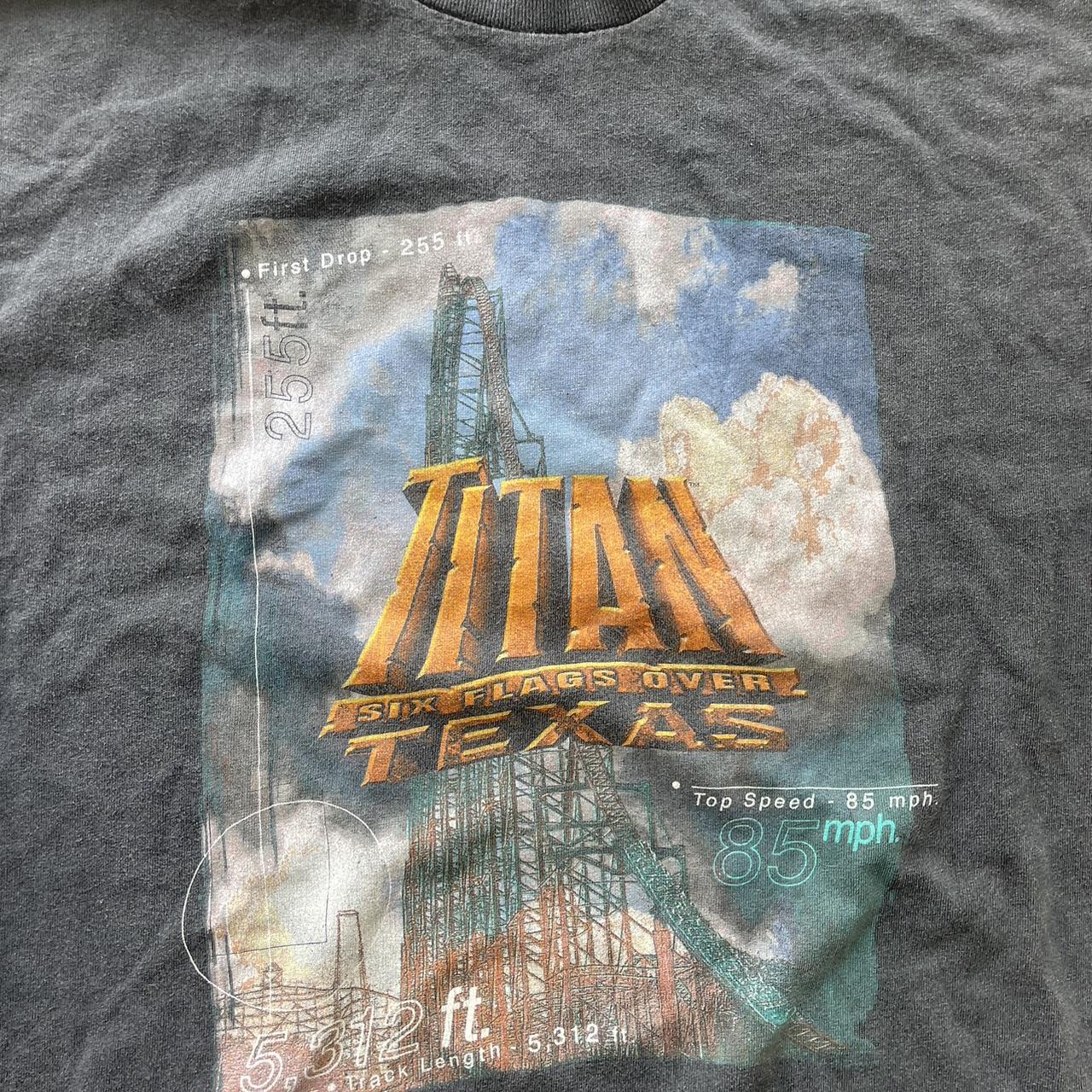 Vintage 2001 Titan Six Flags Texas T Shirt Insane Depop vintage-2001-titan-six-flags-texas-t-shirt-insane-depop