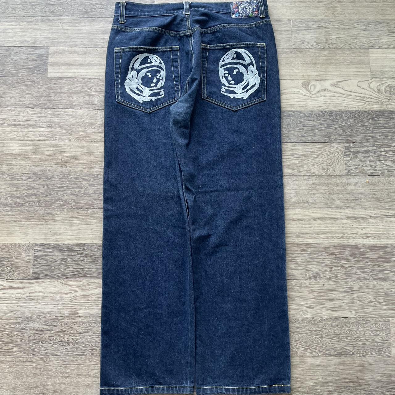 Ice Cream Men's Blue and White Trousers Depop