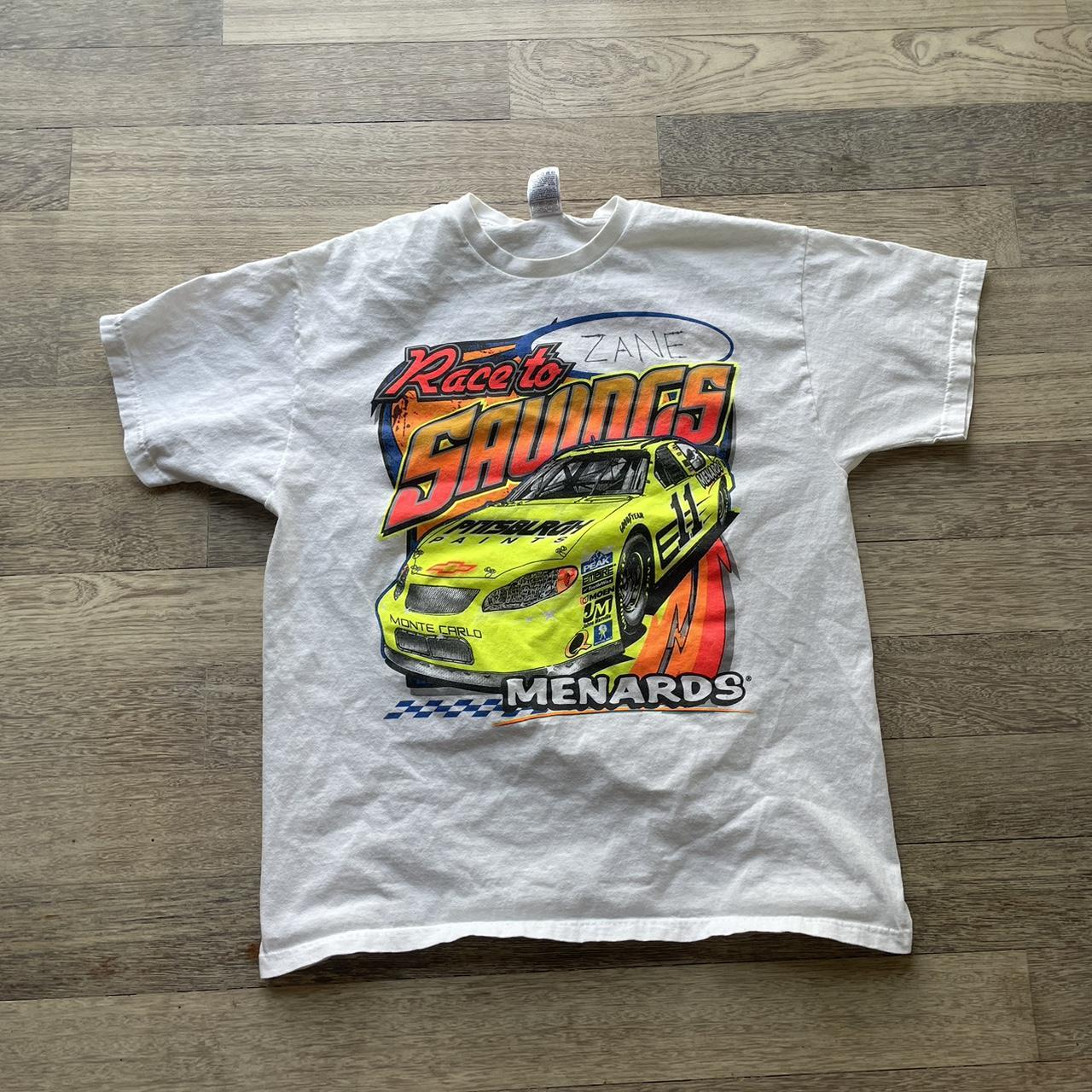Vintage double sided y2k racing t shirt. Comes as... - Depop