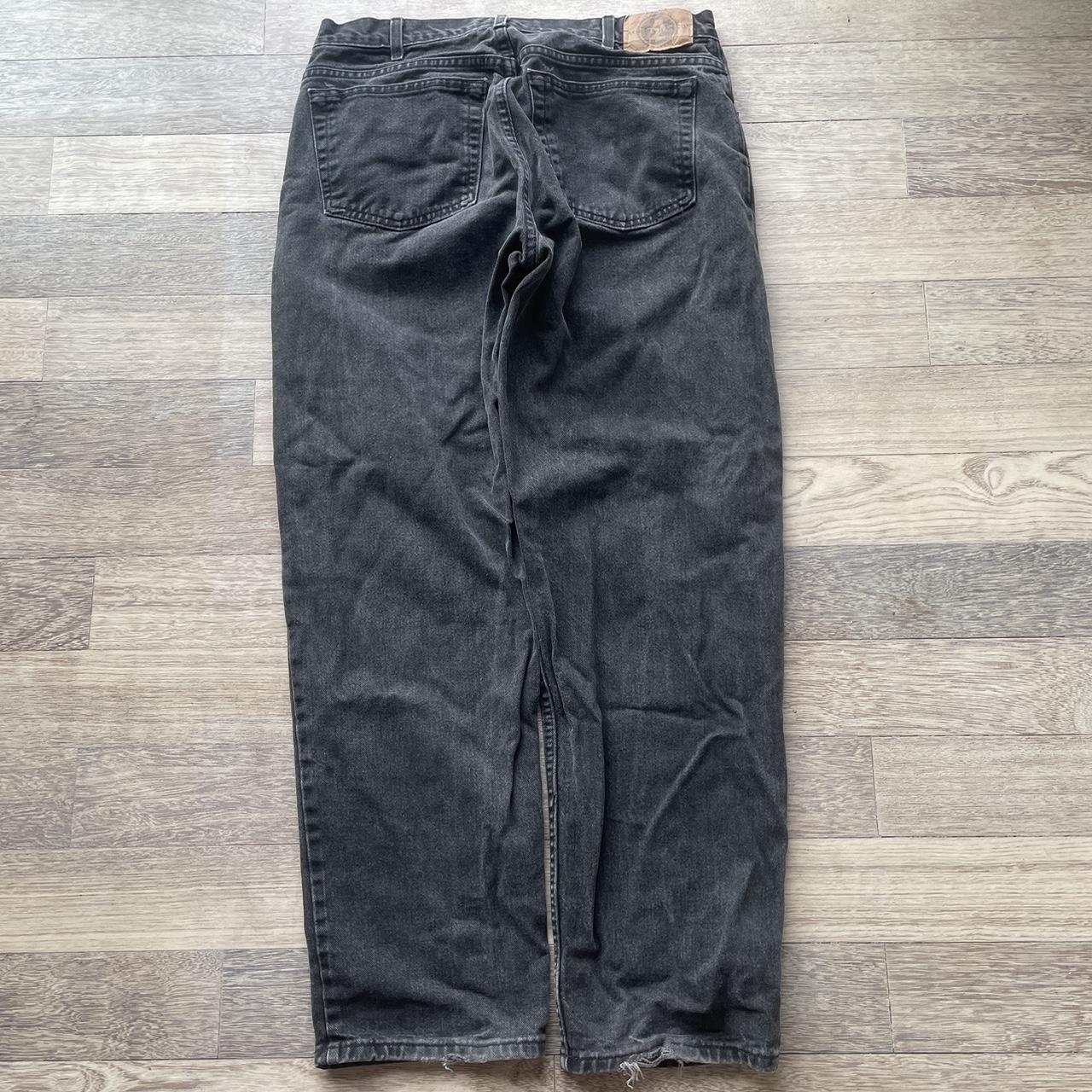 Vintage 90s dark washed baggy USA made jeans. Come... - Depop