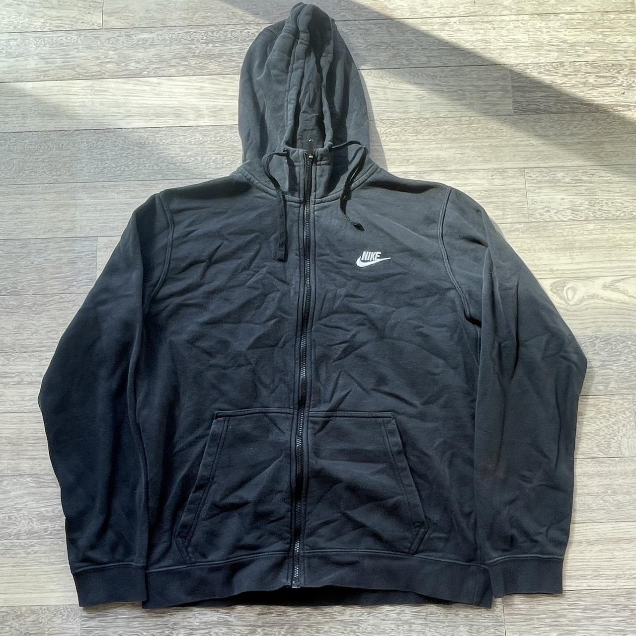 Nike essential black zip up hoodie. Comes as shown... - Depop