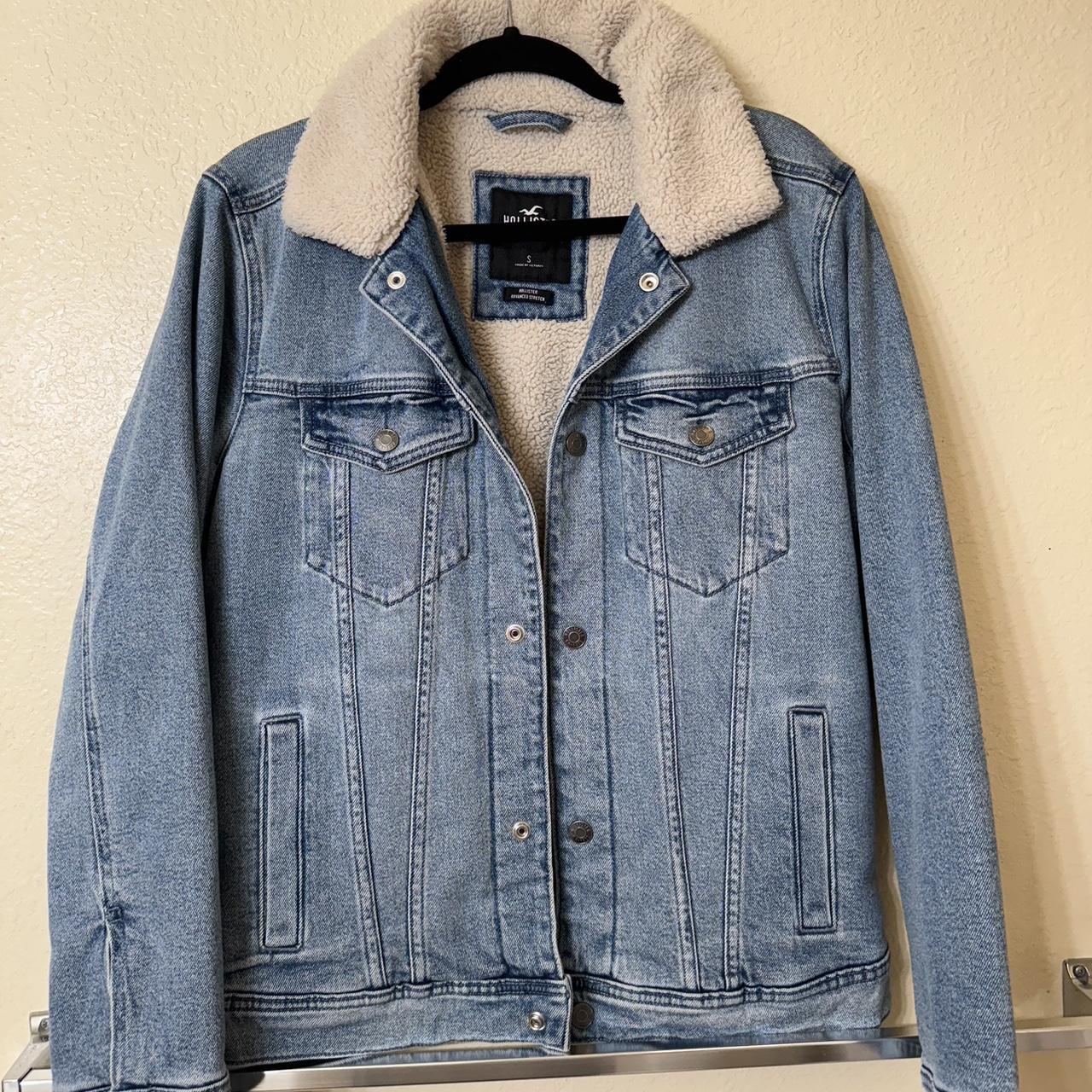 Hollister Sherpa Lined Denim Jacket Size Small Depop