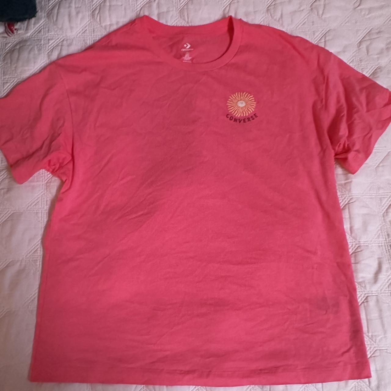 Converse Men's Pink T-shirt | Depop