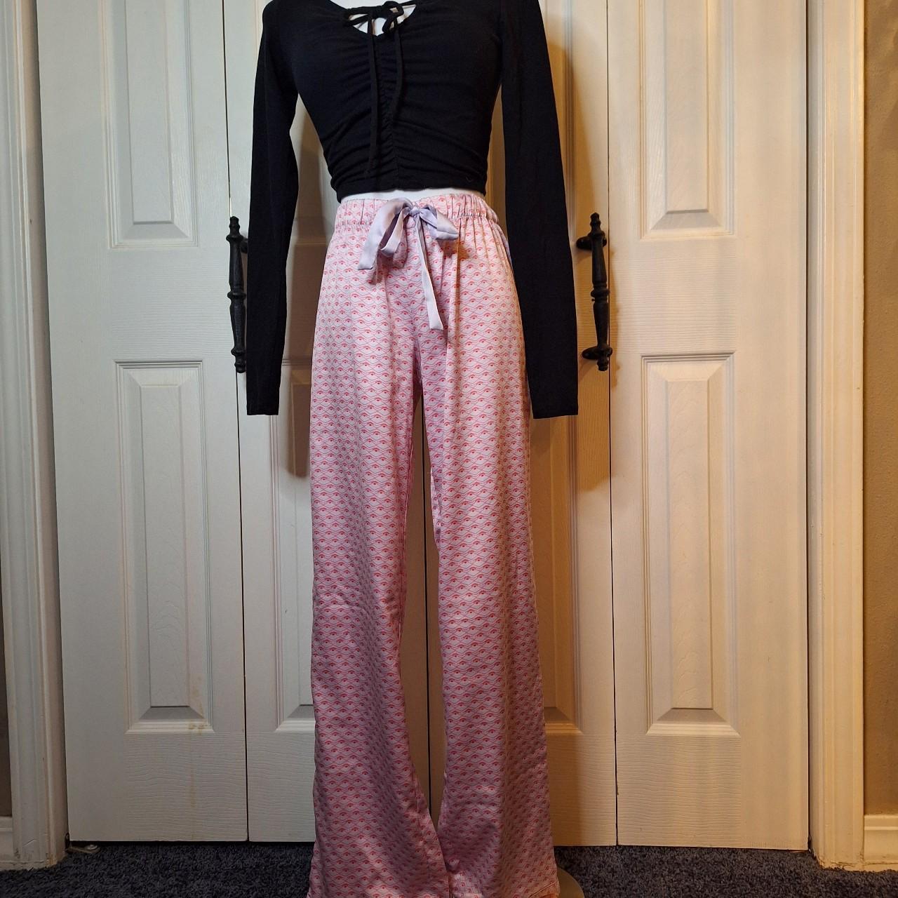 Victorias Secret Satin Pajama Pant Size XS Lavender... - Depop