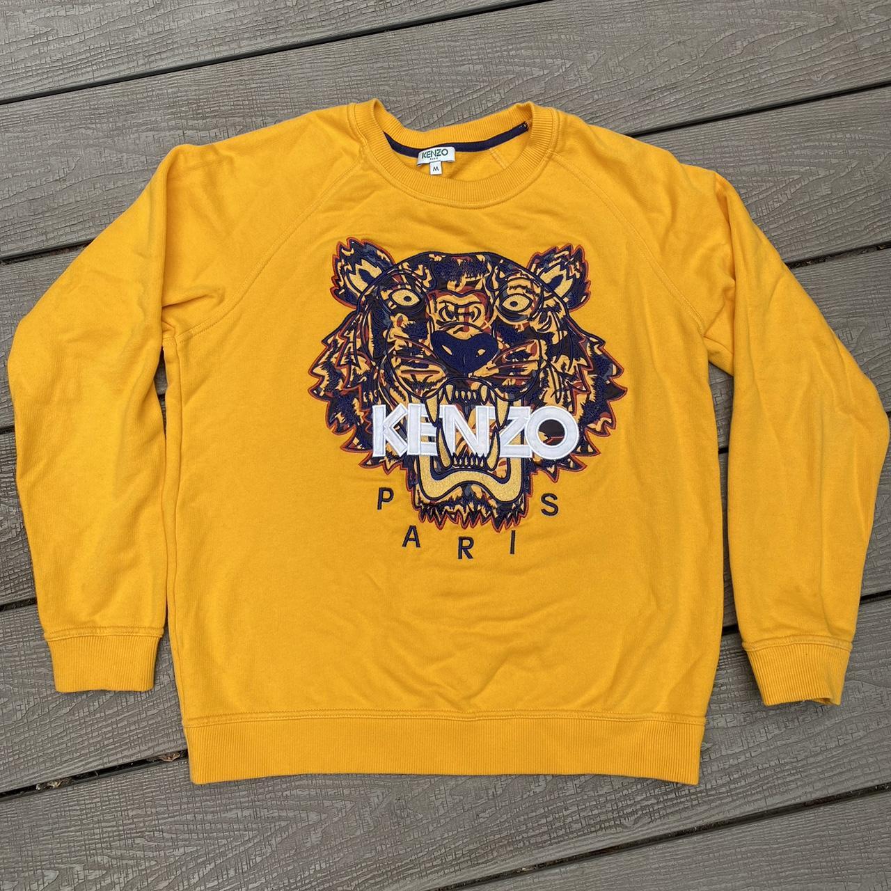 Kenzo Yellow Tiger Embroidered Sweatshirt Excellent