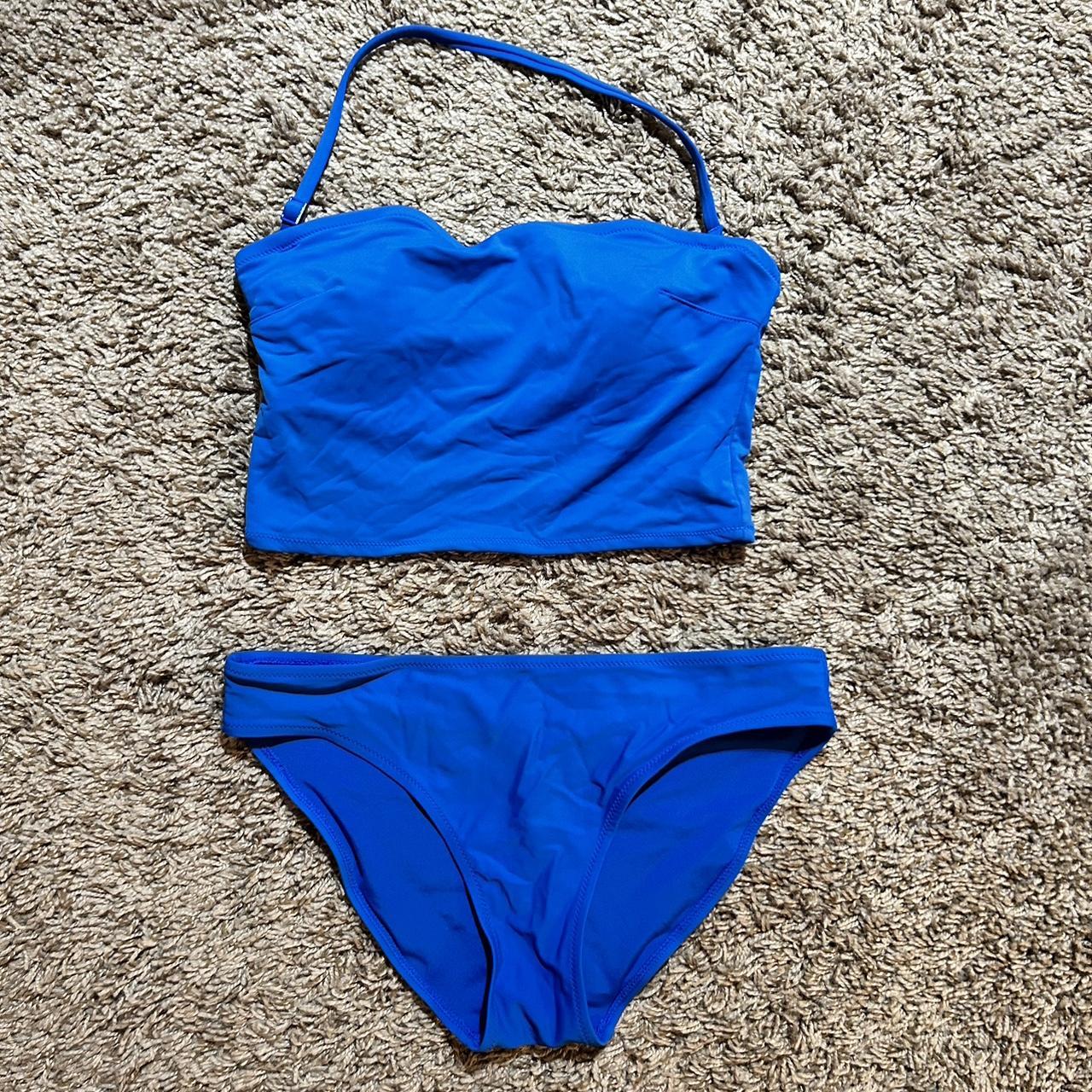 Aerie blue longline bikini TOP S BOTTOM M Comes... Depop