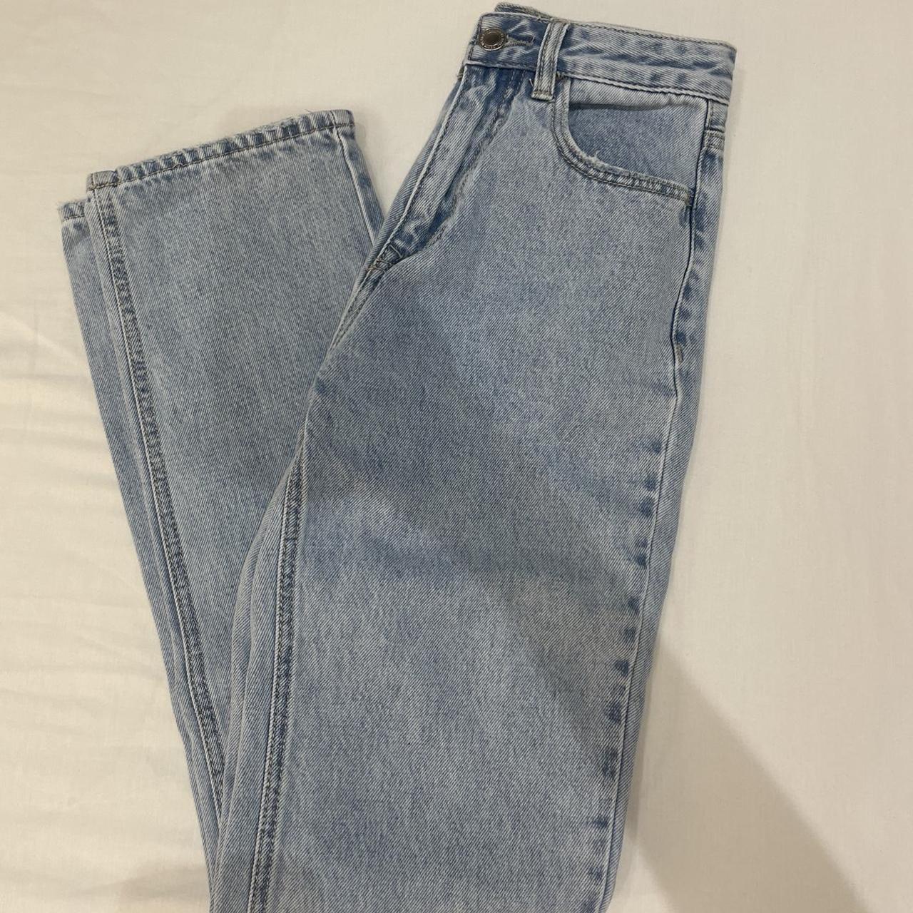 stradivarius jeans straight leg jeans high waisted... - Depop