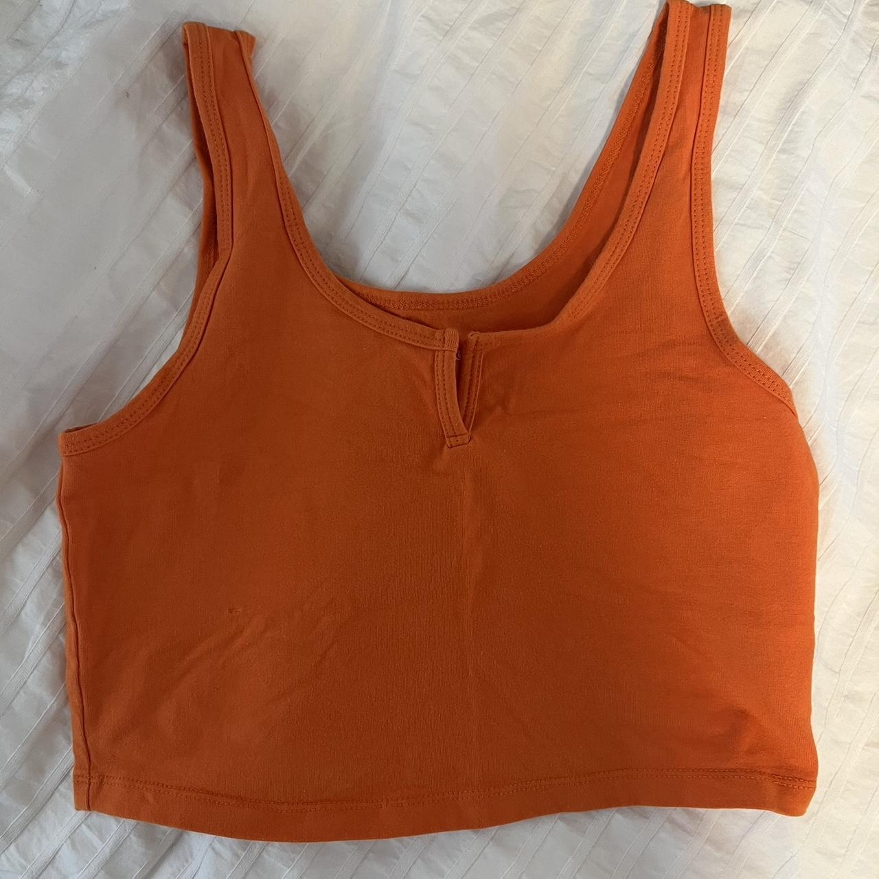 Wild Fable Women's Orange Crop-top | Depop