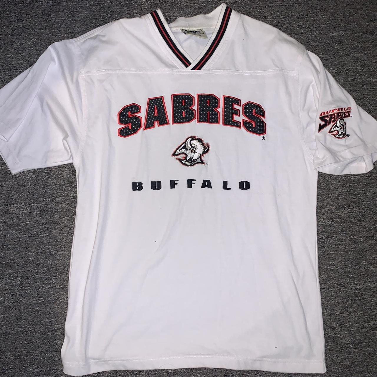 Buffalo Sabres jersey Starter red buffalo head goat - Depop