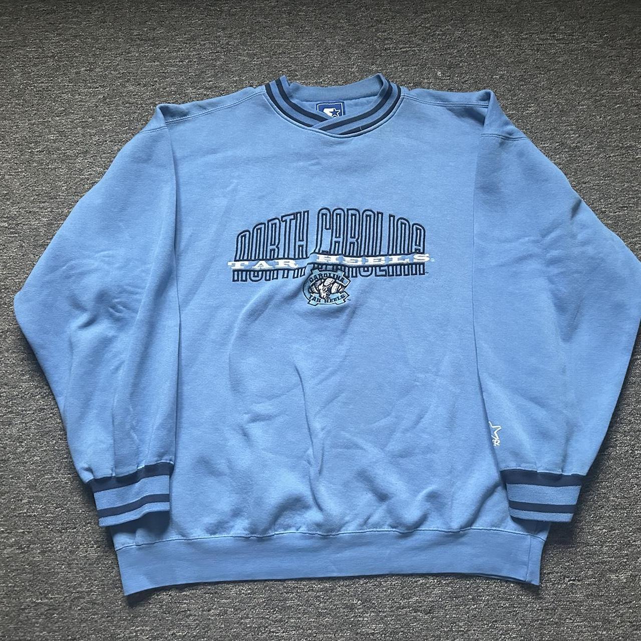 Vintage North Carolina Tar Heels Starter Crewneck Depop