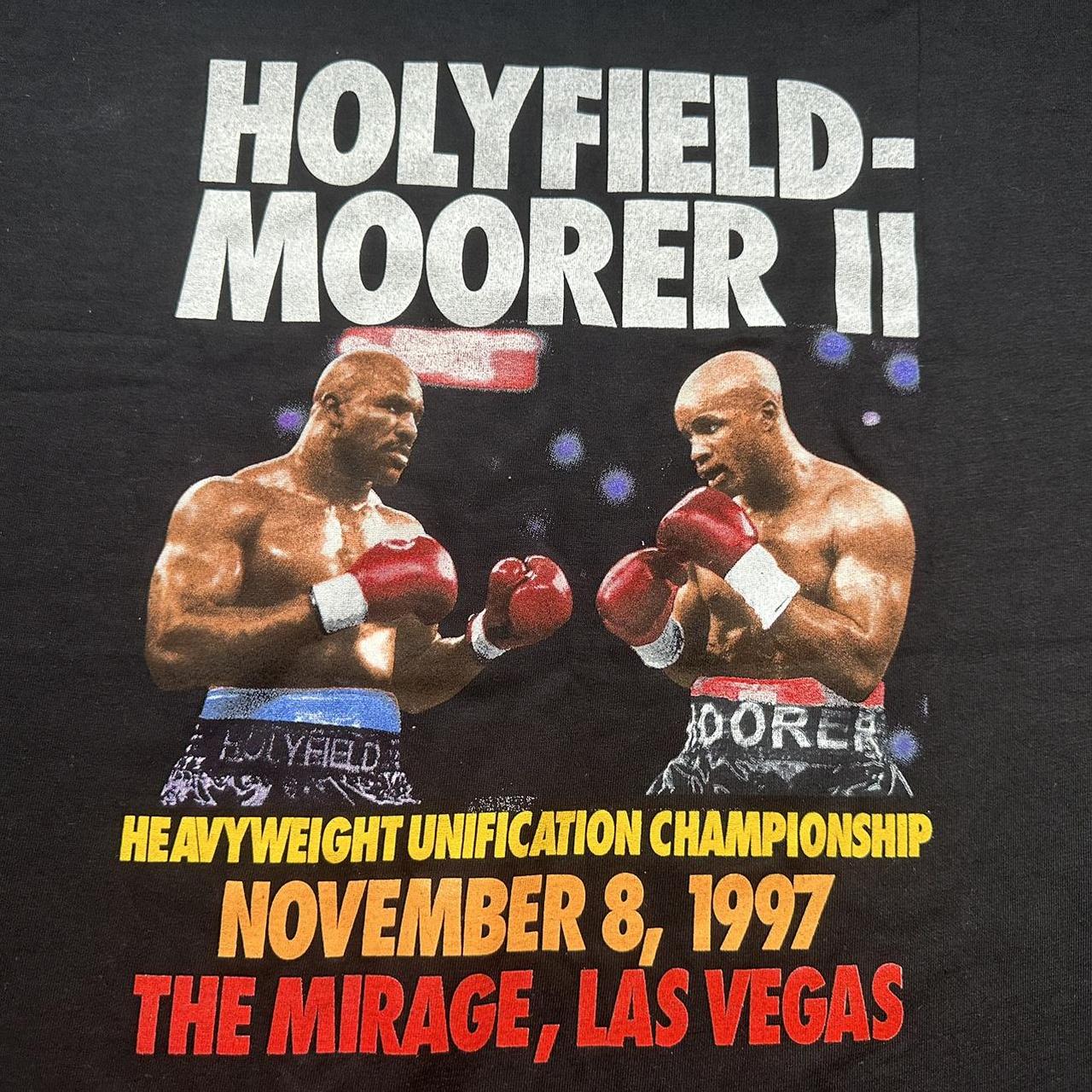 Rare VTG high quality 1997 Deadstock Holyfield VS Moorer II Las Vegas La Mirage Heavy Weight