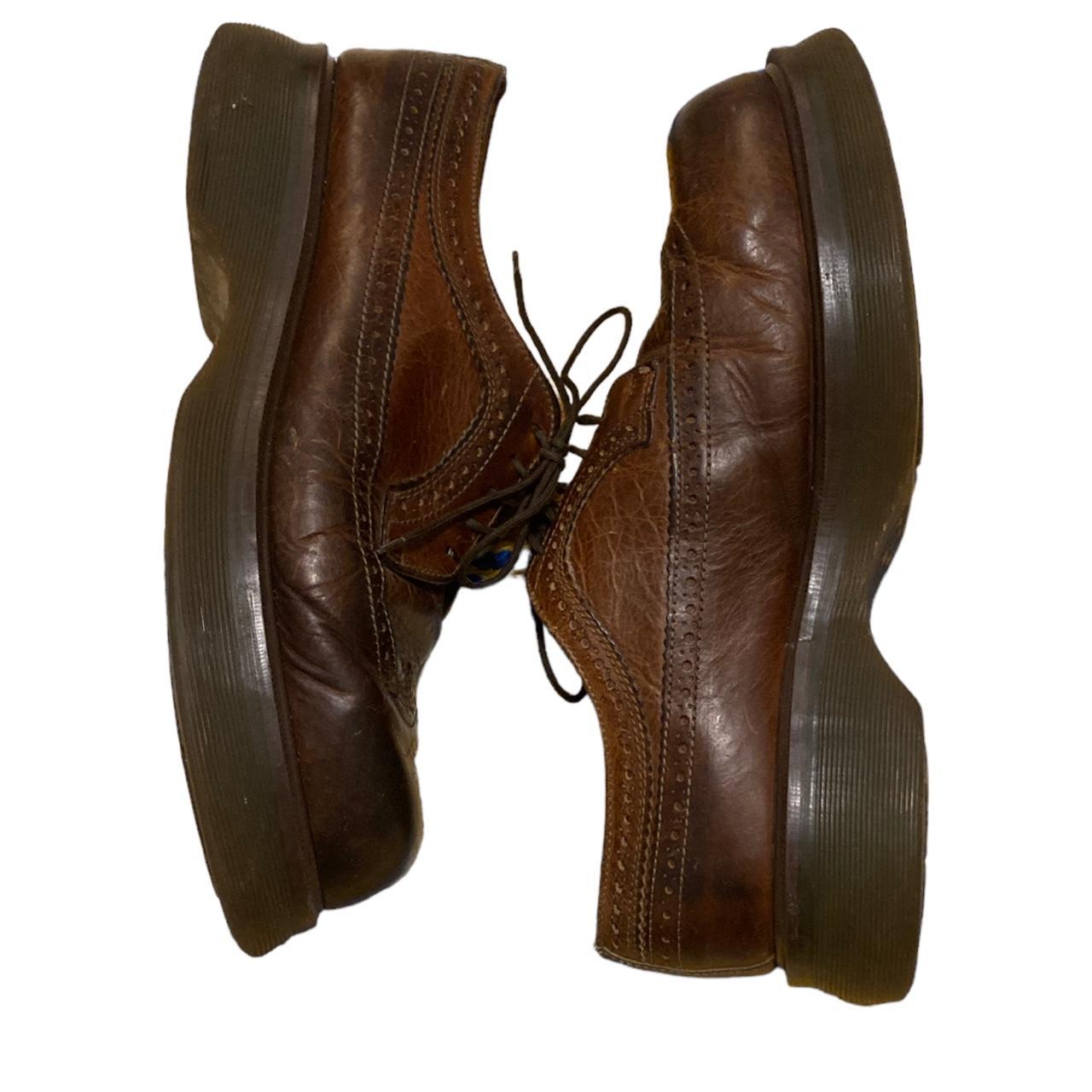 (RARE) Vintage 1990s Brown Leather Dr. Martens... - Depop