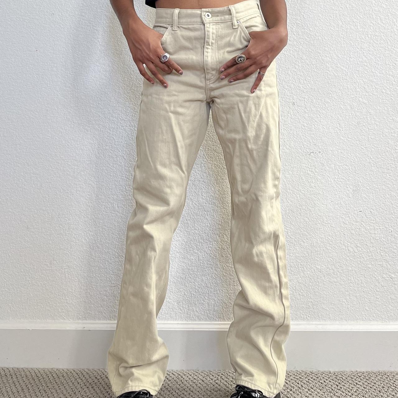 🫖 creamcolored uniqlo jeans 🫖 20 🫖 the perfect... Depop