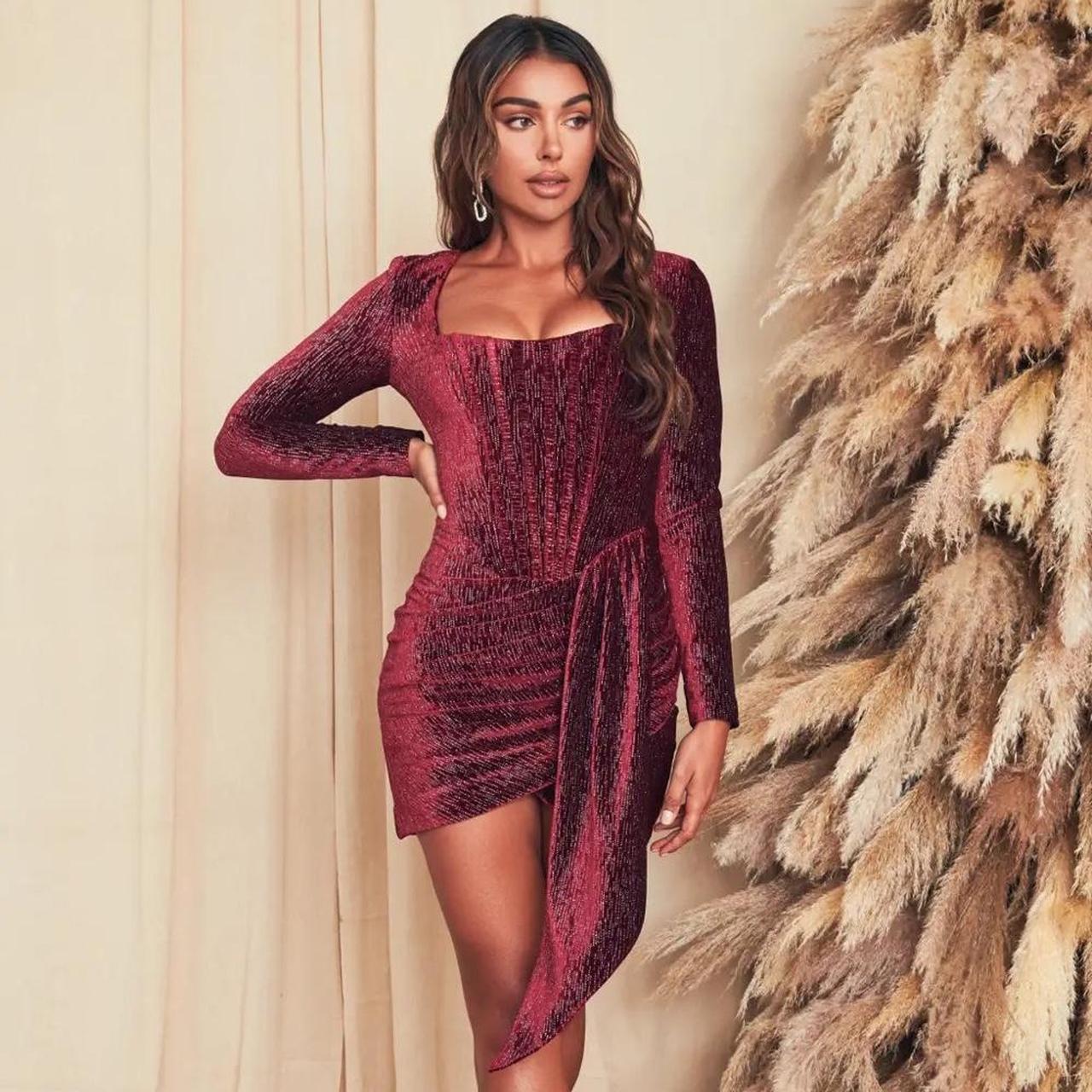 Lavish alice burgundy on sale dress