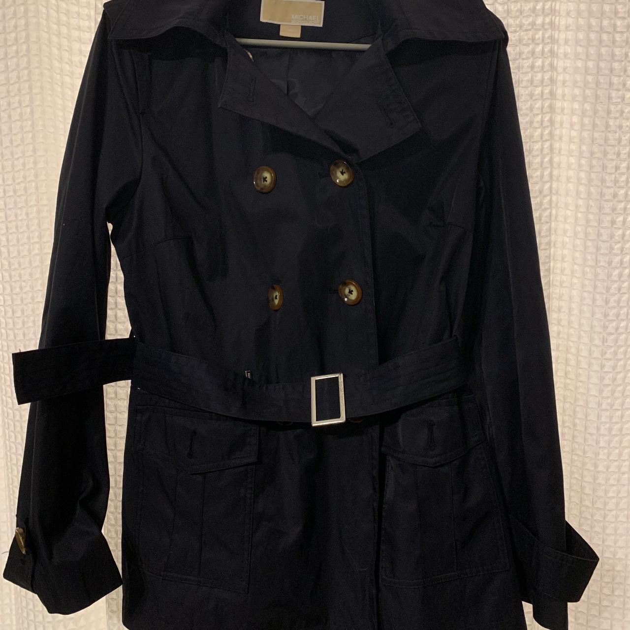 Michael kors navy hot sale trench coat