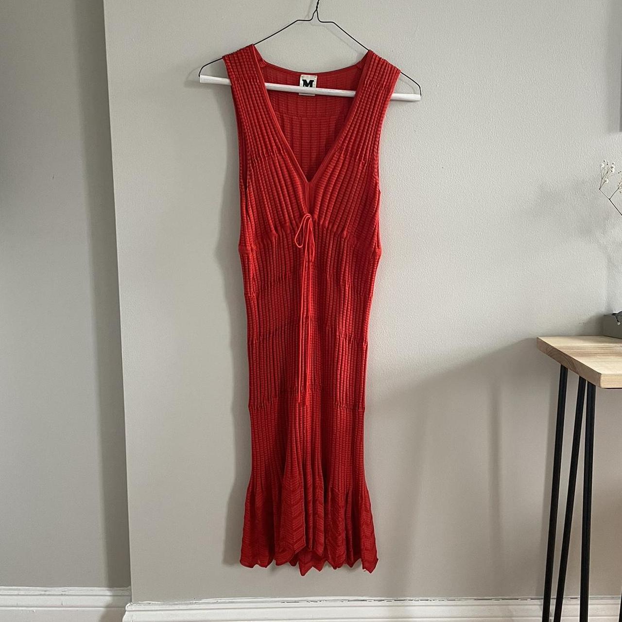 M Missoni Women S Red And Orange Dress Depop