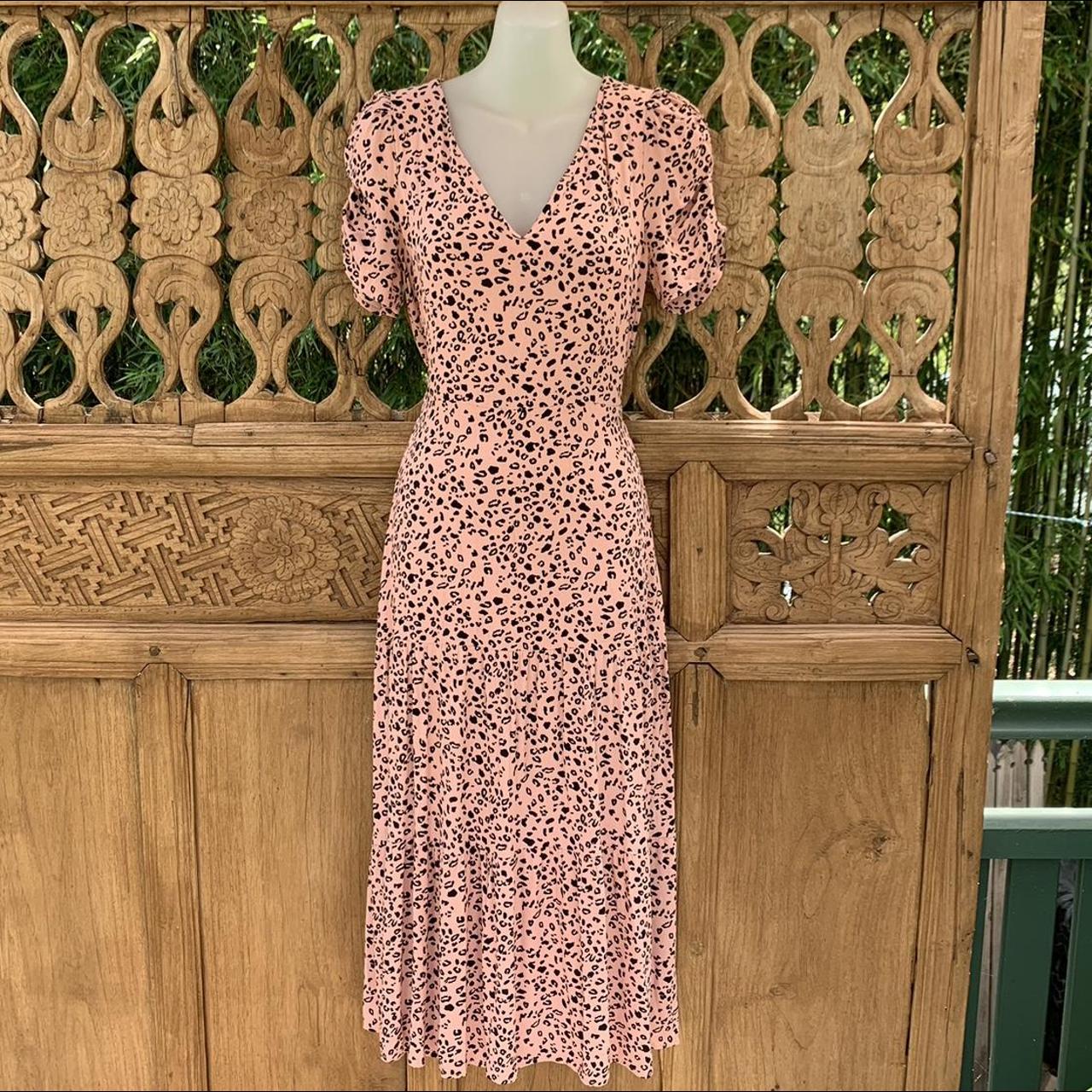 Dotti Women's Pink and Black Dress Depop