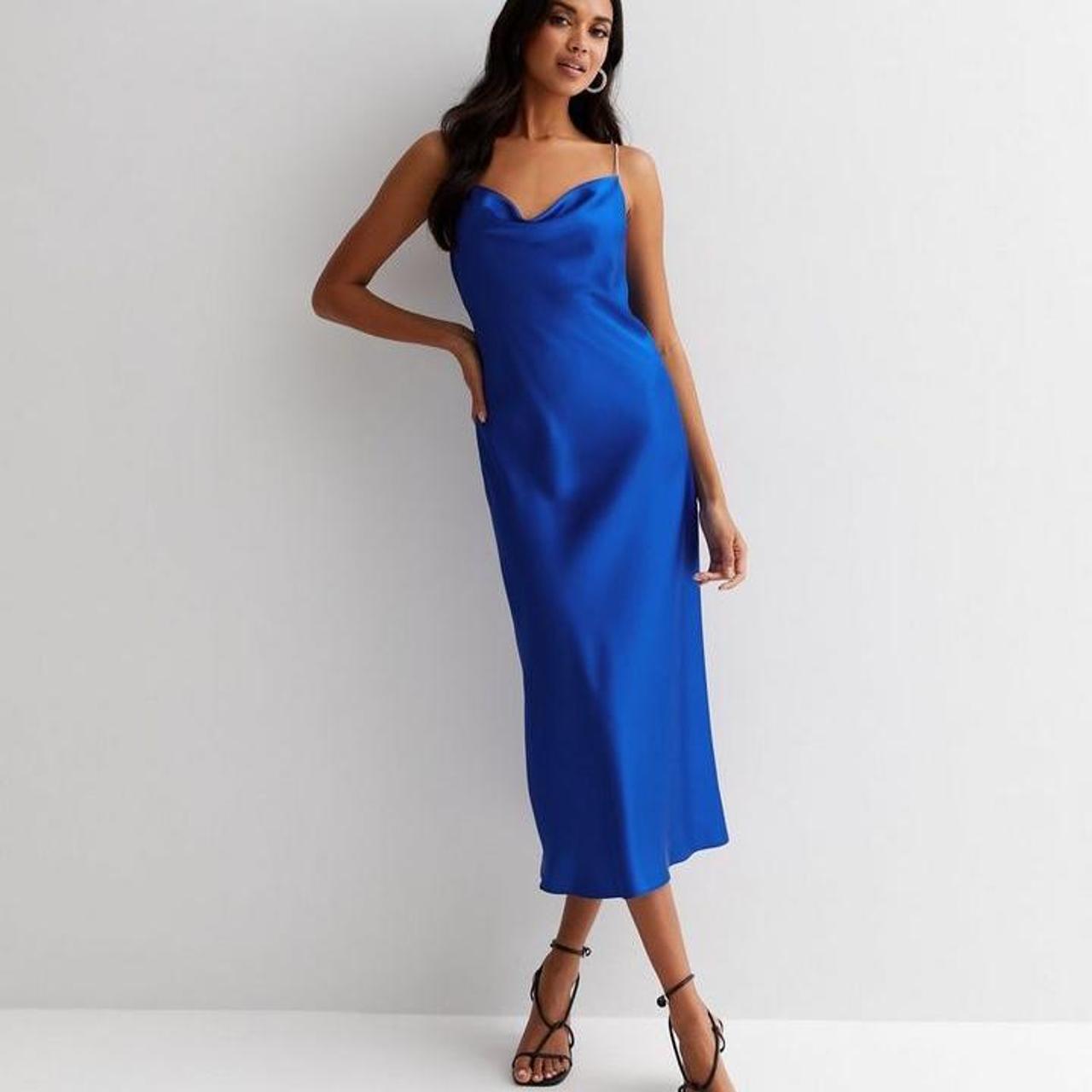 New Look Women's Blue Dress Depop