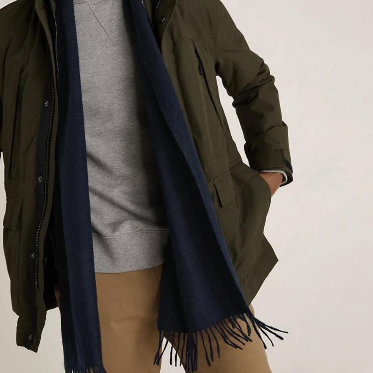 M&S Men's Autograph Cashmere Scarf Navy Blue New... Depop