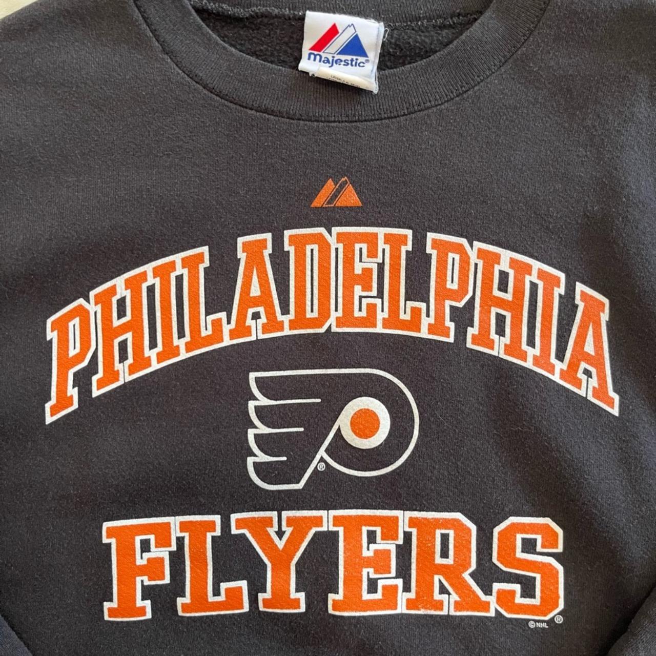 Vintage 90s Majestic Philadelphia Flyers Nhl Black - Depop