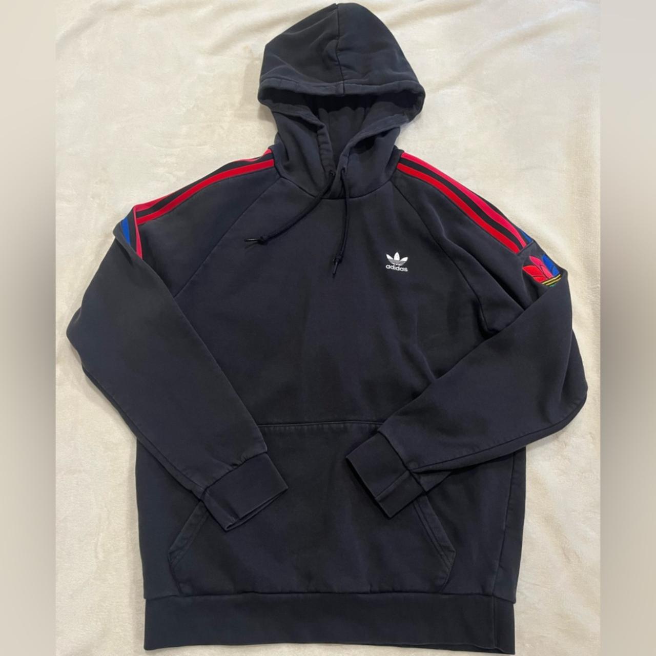 Adidas originals 3 stripe hoodie deals