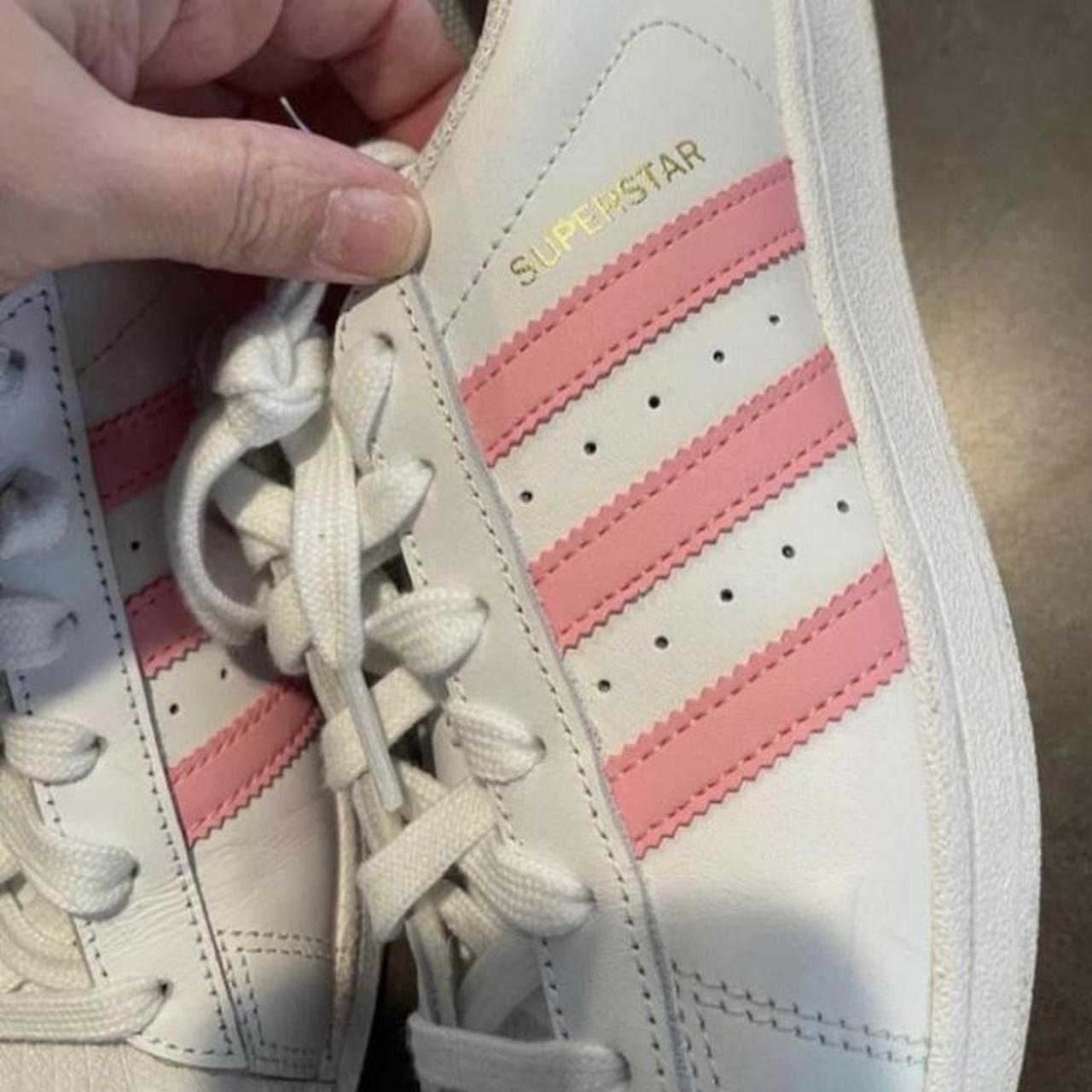Adidas Women's Pink and White Footwear