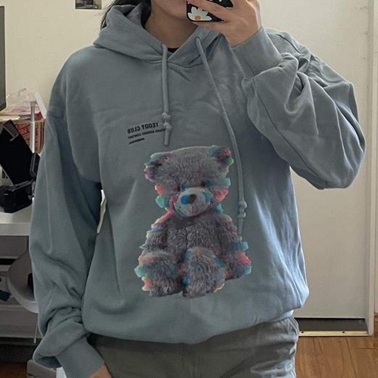 Blue teddy hoodie online