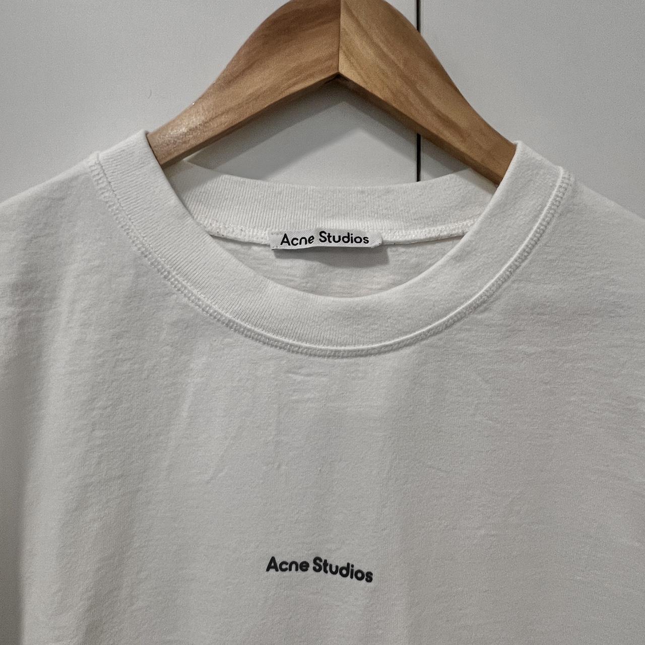 Acne Studios Edie Stamp Logo T-Shirt White Size... - Depop
