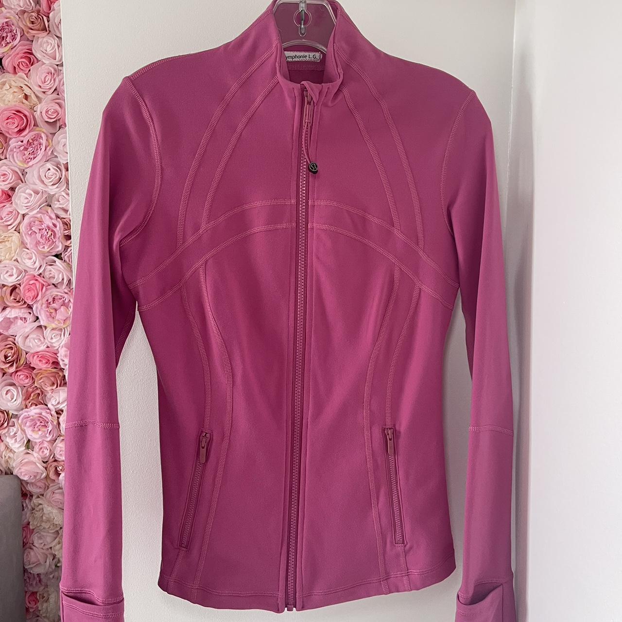 lululemon defined jacket nulu color: pink - Depop