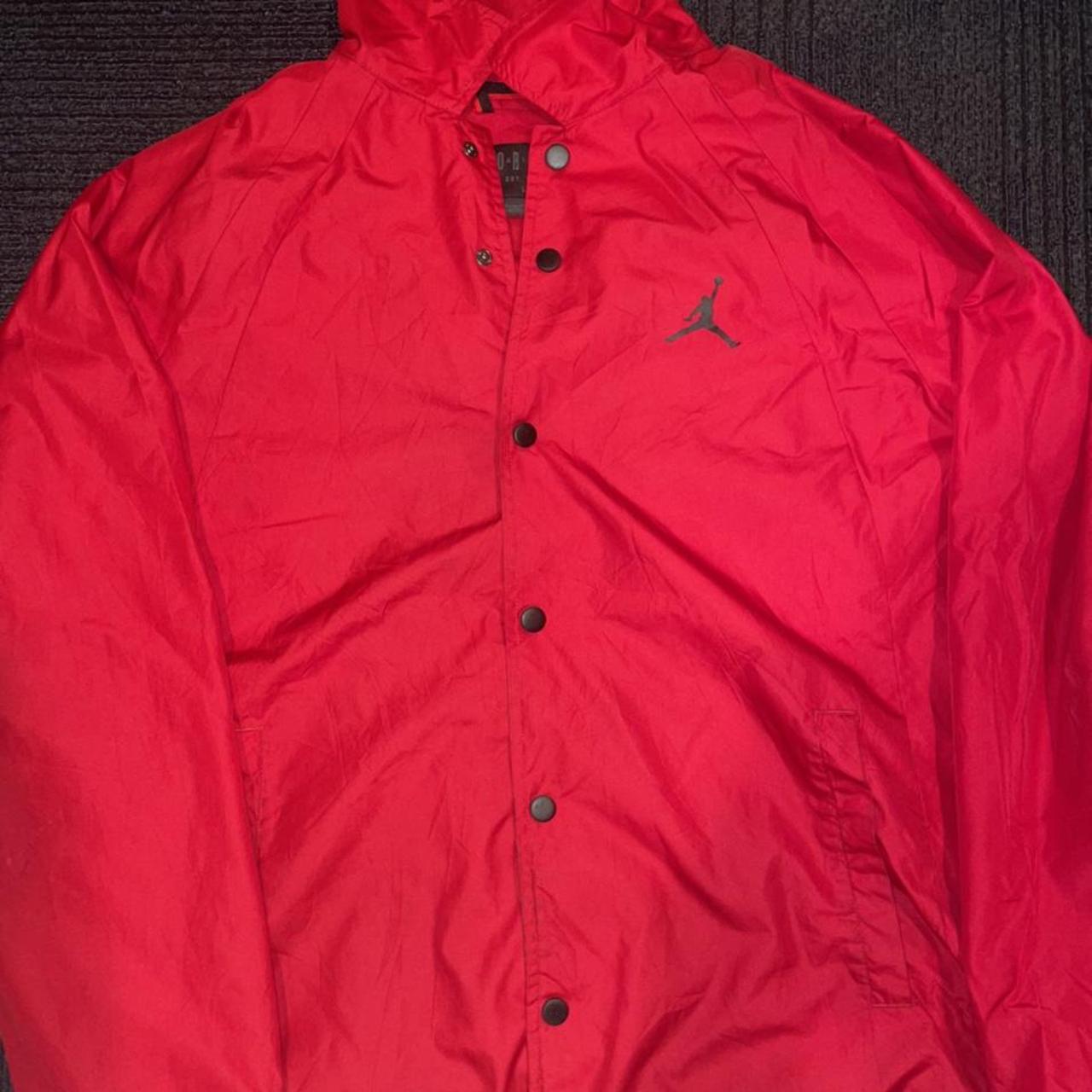 Vintage Original Men’s Red Jordan Button Up Coaches... - Depop