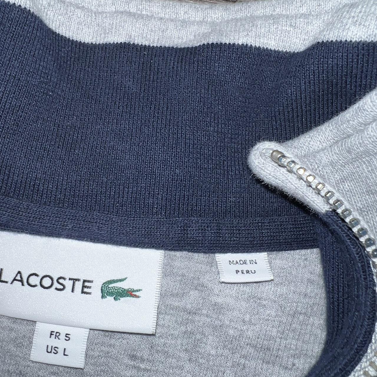 Lacoste Men's Grey and White Jumper (2)