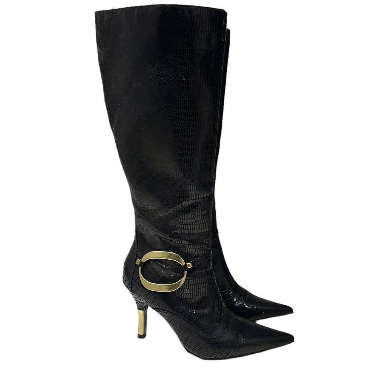 faux snakeskin booties