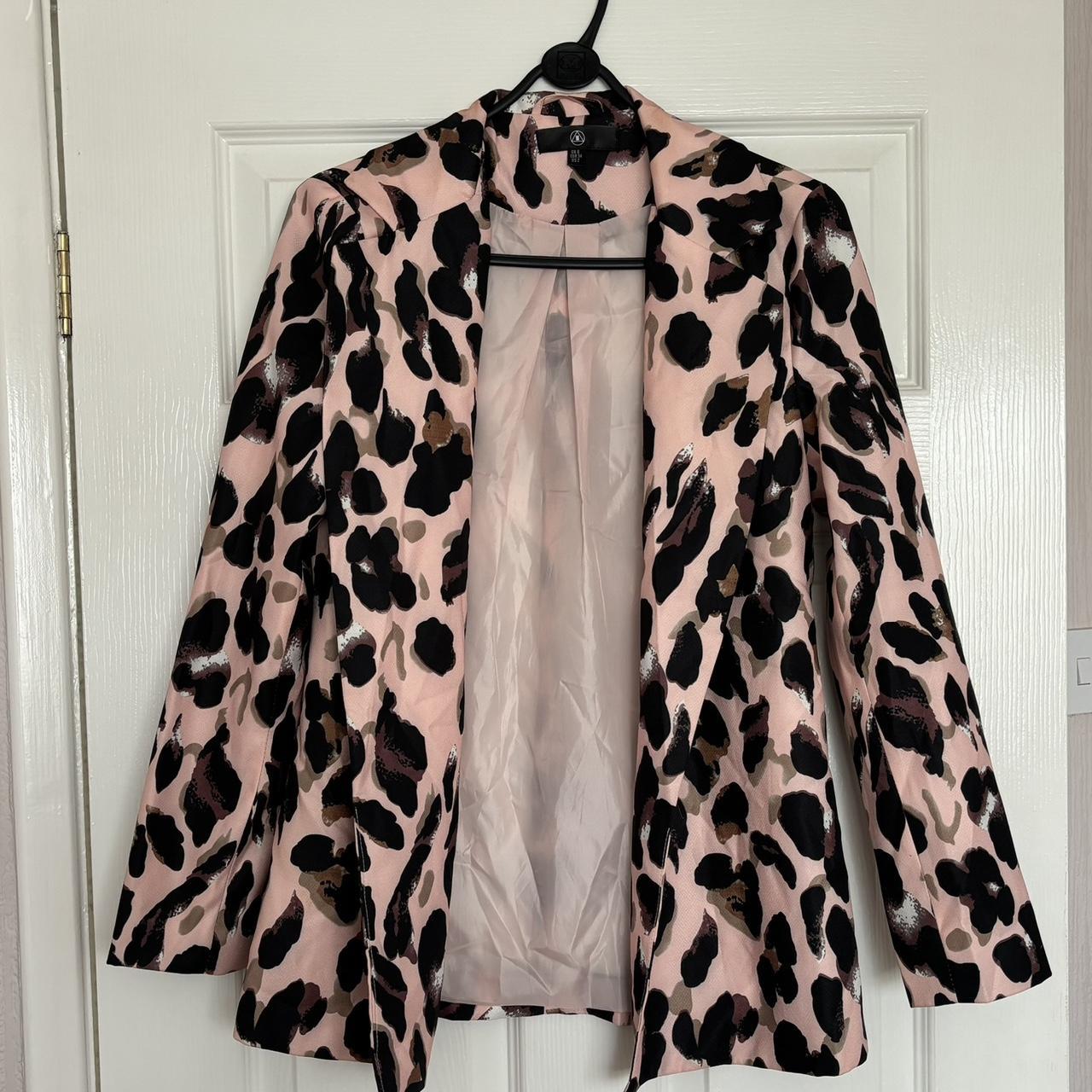 Pink leopard print blazer leopardprint blazer