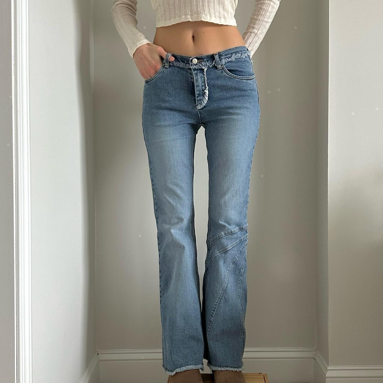 Buffalo David Bitton Women's Flare Patched Jeans Blue 30