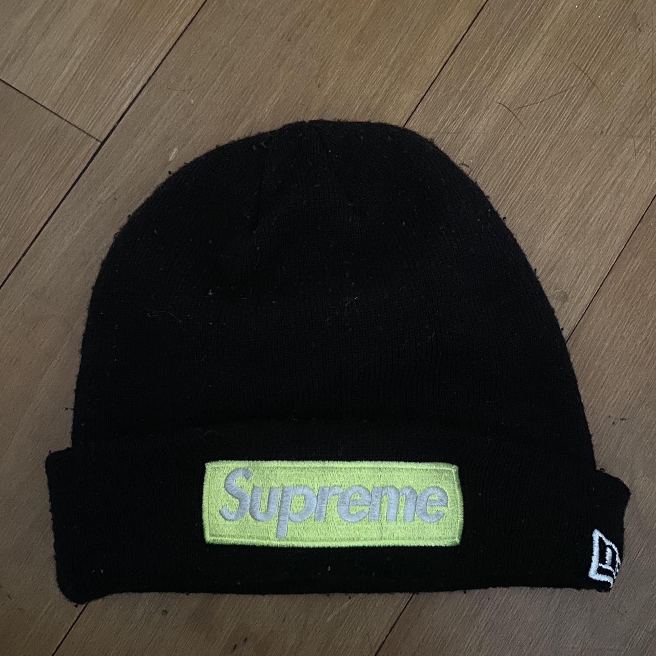 Supreme black lime box on sale logo