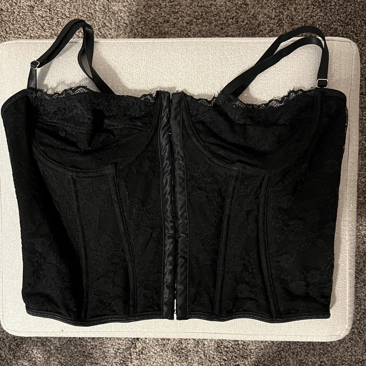 Shein Black Lace Corset I Am A D The Cups Are Depop