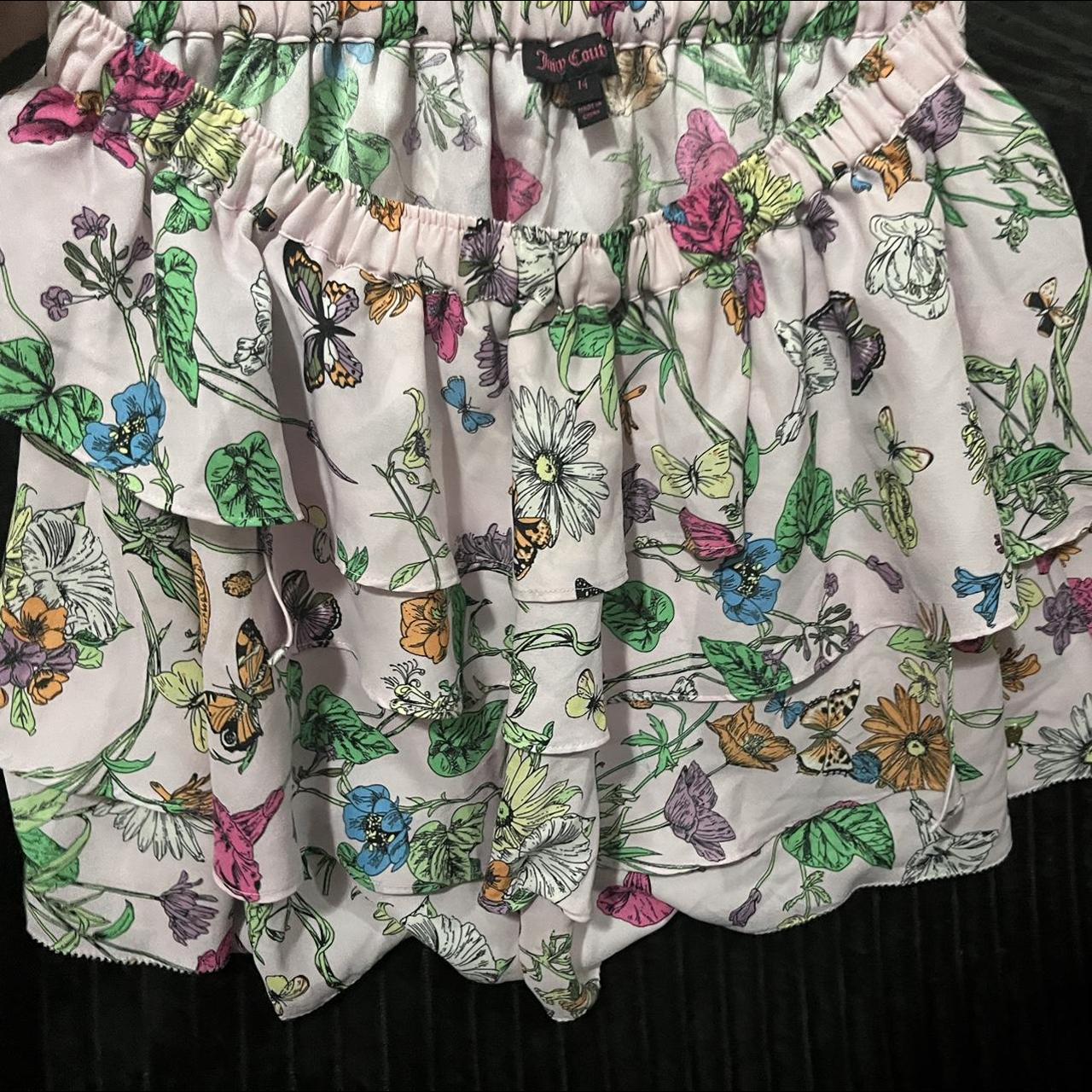 Girls/kids juicy couture butterfly and flower skirt... - Depop