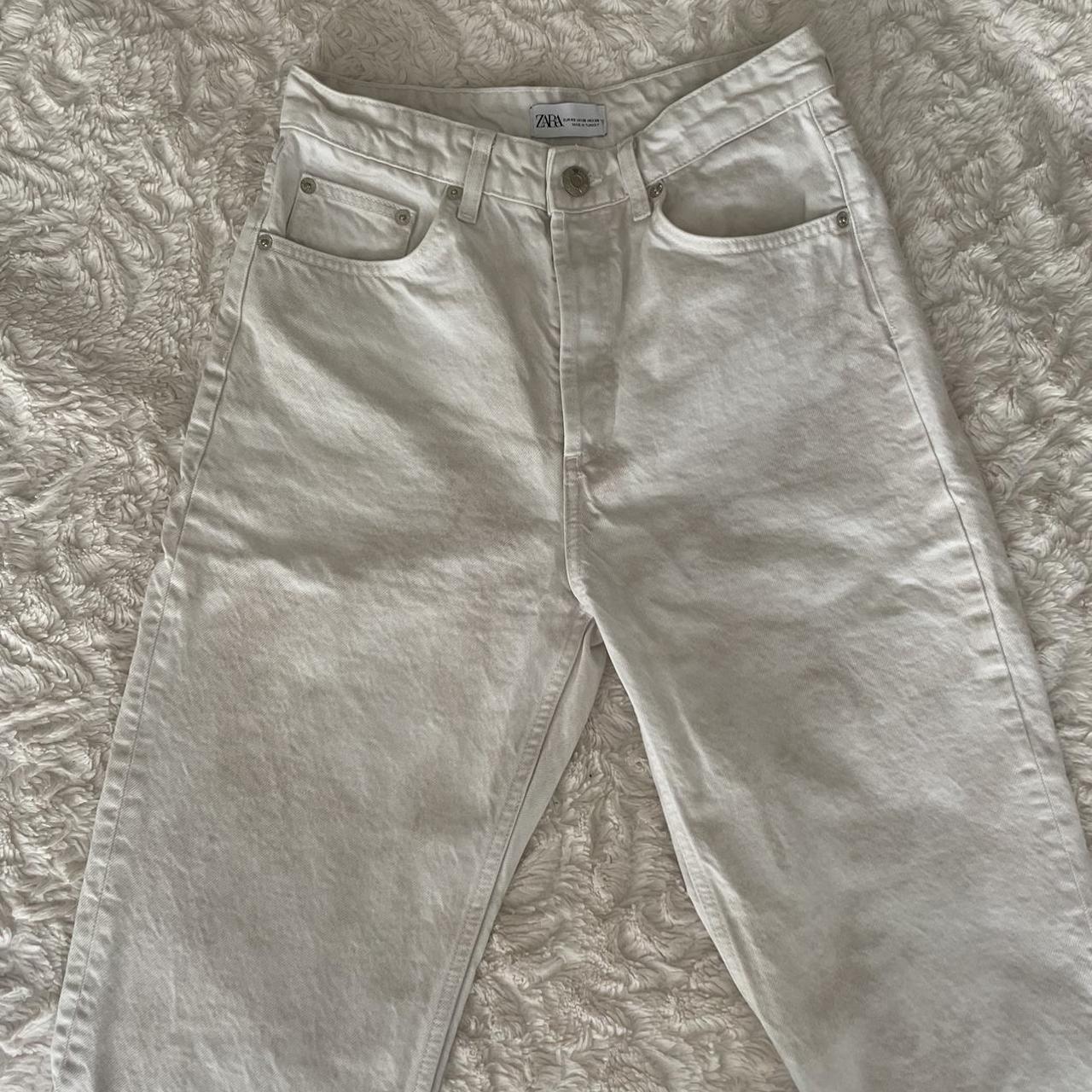 Zara off white high waisted jeans These are my... - Depop