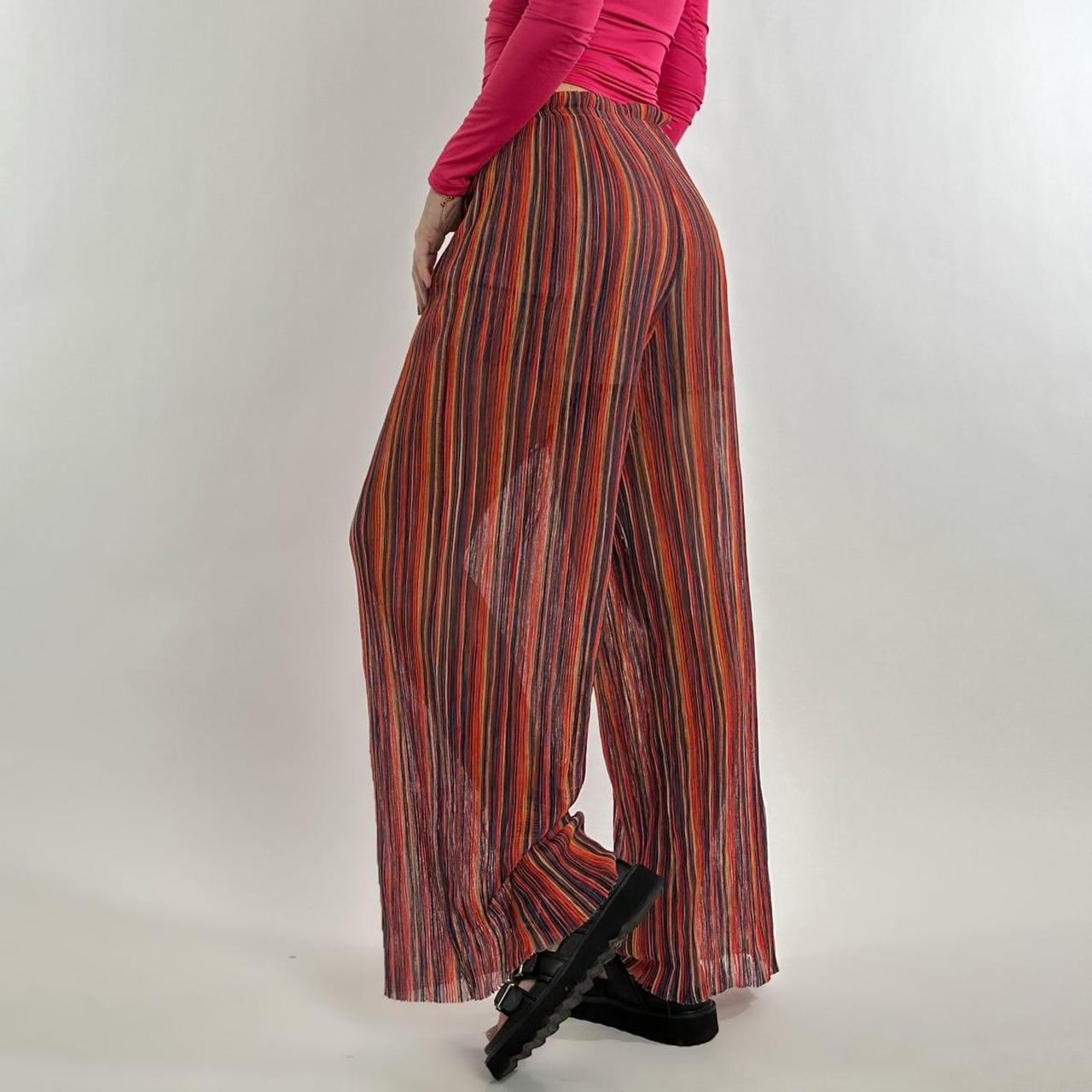 Mango Women's Purple and Orange Trousers (2)